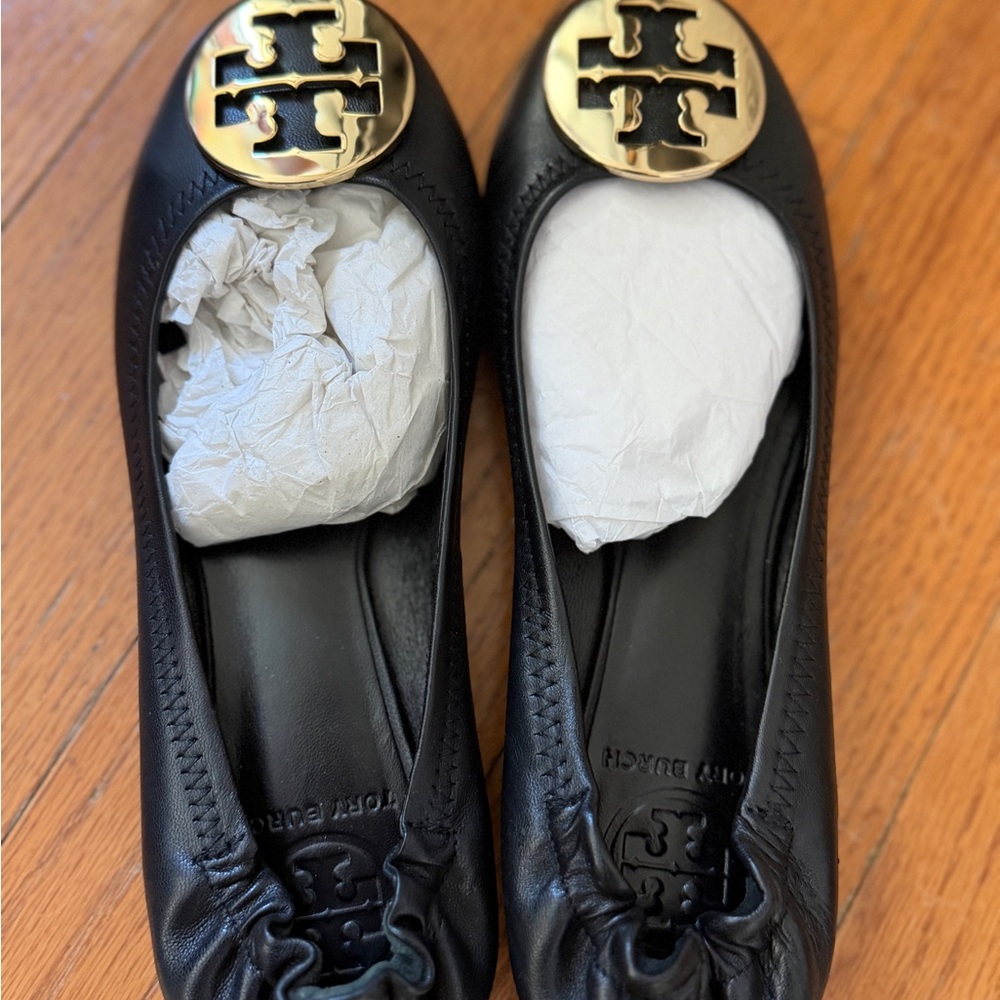 Tory Burch Black Ballet Flats